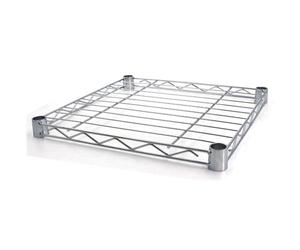 Ripiano cm.35x35 portata Kg.20 in acciaio cromo per scaffali librerie componibil