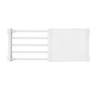 Ripiano con Asta di Tensione Divisorio Regolabile per Armadio Larghezza 24 Cm Scaffale per Armadio con Tubo in Acciaio PP Capacità 20 Kg (Lunghezza 38-55 cm/15-21,7 pollici)