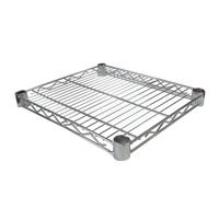 Ripiano Cromato 35x35xh3 cm completi di 4 Guancette di fissaggio Archimede system cromo