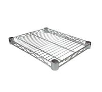Ripiano Cromato 35x45xh3 cm completi di 4 Guancette di fissaggio Archimede system cromo