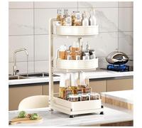 Ripiano da cucina a 3 livelli,piatto girevole per mobiletto,portaspezie girevole a 360°,dispensa,tavolo,organizer per trucchi push-pull per mobiletto bagno,organizer per prodotti per cura della pelle