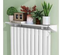 Ripiano del Radiatore Senza Foratura, Coperchi del Radiatore Bianchi Larghi 5,1 Pollici, Ripiani del Radiatore Flottanti in Lega di Alluminio Antifumo A Prova di P, W 13cm/5.1in; L 160cm/63.1in