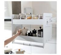 Ripiano Estraibile For Pensile Da Cucina, Cestello Di Sollevamento For Ripiani Resistenti A 2 Livelli, Salvaspazio For Spezie E Utensili(600mm Cabinet)