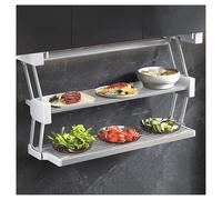 Ripiano Estraibile For Pensile Da Cucina, Organizer For Ripiani Da Cucina A 2 Livelli Di Grande Capacità, For Spezie E Utensili(White,600mm Cabinet)