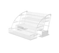 Ripiano Estraibile For Pensile Da Cucina, Portaspezie Estraibile A 3 Livelli, Organizer For Portaspezie, For Spezie E Utensili(White,27.5x8x21.5cm)