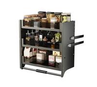 Ripiano Estraibile, Organizer For Armadietti Estraibili E Abbassabili A 3 Livelli, Design Con Sollevamento Ammortizzato, Salvaspazio For Cucine, Soggiorni(Gray,700mm Cabinet)