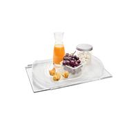 Mensola Regolabile E6RHSW31 con Ruoti da 360 Colore Trasparente /Bianco