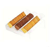 Ripiano in acrilico trasparente per dessert, lunghezza 41 cm (3 vaschette) | Per acrilico premium da 0,4 cm, resistente ai graffi, facile da pulire, costruzione