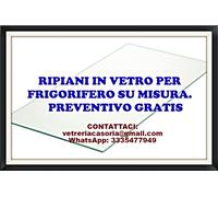 RIPIANO IN VETRO per FRIGORIFERO 45 cm x 23 cm spessore 4mm trasparente
