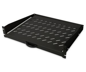 RIPIANO PER ARMADI RACK ESTRAIBILE 2U 367MM PER MONTANTI FRONTALI DIGITUS NERO