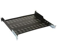 Link Ripiano per armadio 19" LKRIP350LN – 1 unità, prof. 350 mm, 4 attacchi front.+post., nero