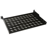 LINK LKRIP300N - Mensola per Armadio Rack Universale (48,5 x 30 x 4,5 cm, Nero RAL9005) - Acciaio con Superficie Traforata per Ventilazione - Portata 30 kg e Fissaggio Frontale
