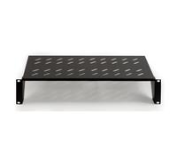 RIPIANO PER ARMADIO 19" 2 UNITA' PROFONDITA' 250 MM. (UNIVERSALE) COLORE NERO -