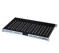 DIGITUS Ripiano - profondità variabile - per Installazione Fissa - 19 Pollici - 1U - Portata 100 kg - per armadi di Rete e Server - A Partire da 1000 mm di profondità dell'Armadio - Nero