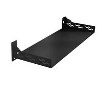 Ripiano portaoggetti a parete per forno a microonde - Stabile mangiatoia in alluminio nero lungo 50 cm, perfetto per risparmiare spazio e facile accesso a microonde e utensili da cucina