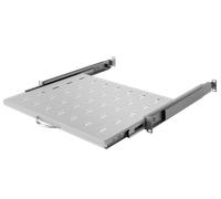 Ripiano RACK 19" Estraibile 1U 350-550 mm Nero Grigio per Armadio Rack