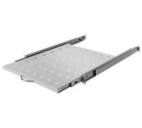 Ripiano RACK 19" Estraibile 1U 350-550 mm Nero Grigio per Armadio Rack