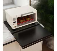 Ripiano Scorrevole per Forno a Microonde, Organizer Push-Pull con Vassoio, Scaffale Salvaspazio per Elettrodomestici da Cucina, Estensibile 38-62 cm