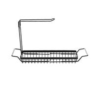 Ripiano Telescopico For Lavello Regolabile, Portasapone, Spugna, Straccio, Spazzola, Portaoggetti For Lo Scarico Del Lavello, Cestino Portaoggetti For Lavello(Black large)