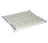 RIPIANO UNIVERSALE PER ARMADIO RACK 19" ALLUNGABILE 370-450 MM CON 4 AGGANCI GRI