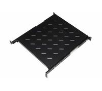 Ripiano Universale Per Armadio Rack Estraibile Su Binari Telescopici 1 Unita' Nero 550Mm.
