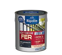 Ripolin - Vernice per ferro da esterno, glicero, antiruggine, senza sottostrato diretto sulla ruggine, resistente alle intemperie, ai raggi UV e agli urti, opaco, 2 l, grigio antracite