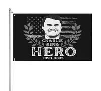 Riposa in pace Charlie Kirk, bandiera commemorativa, tributo a Charlie 1993-2025, striscione da giardino a 3 strati, doppio lato, 3x5