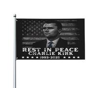 Riposa in pace Charlie Kirk bandiera commemorativa tributo Charlie 1993 2025 bandiere 3x5 piedi cartello striscione