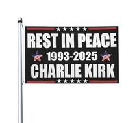 Riposa in pace Charlie Kirk Bandiere Banner bifacciali Bandiera da giardino Bandiere stagionali classiche Cartelli per esterni Decorazione per la casa Decorazione per balcone 3x5 piedi