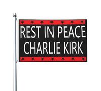 Riposa in pace Charlie Kirk Bandiere Banner bifacciali Bandiera da giardino Bandiere stagionali moderne Segnali per esterni Decorazione per la casa per prato 3x5 piedi