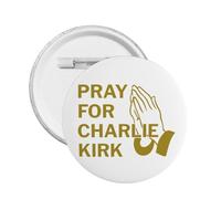 Riposa in pace Charlie Kirk Spilla Dio benedica Prega per Charlie Kirk Spille Distintivo Abbigliamento Cappello Maglietta Decorazione Distintivo Rotondo Dimensioni