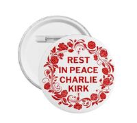 Riposa in pace Charlie Kirk Spilla Dio benedica Prega per Charlie Kirk Spille Distintivo Abbigliamento Cappello Maglietta Decorazione Distintivo Rotondo Dimensioni