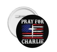 Riposa in pace Charlie Kirk Spilla Dio benedica Prega per Charlie Kirk Spille Distintivo Abbigliamento Cappello Maglietta Decorazione Distintivo Rotondo Dimensioni