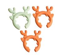Riposo utensili in silicone, portacucchiaio per vaso, supporto per cucchiaio in silicone, 3 pezzi, supporto per spatola a forma di cervo, gadget da cucina multifunzionali, portacucchiaio per