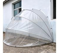 Ripostiglio Biciclette con Struttura a Semispirale, Ripostiglio Esterno Portatile Impermeabile per 3 Biciclette, Adatto Anche per Patio, Cortile e Vialetto(Clear)