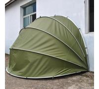 Ripostiglio Biciclette con Struttura a Semispirale, Ripostiglio Esterno Portatile Impermeabile per 3 Biciclette, Adatto Anche per Patio, Cortile e Vialetto(Green)