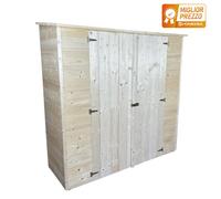 Ripostiglio in legno mis. 192 x 68 cm con doppia porta