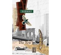 Ripped Pages & City Stages: Lined 6×9 Hardcover Journal Featuring a New York City Inspired Cover Design in a Mixed Media Collage-Style (120 Pages)