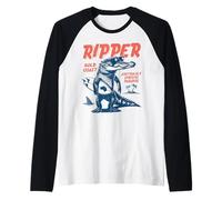 Ripper Crocodile Surfer Australia GoldCoast Maglia con Maniche Raglan
