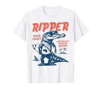 Ripper Crocodile Surfer Australia GoldCoast Maglietta