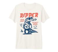 Ripper Crocodile Surfer Australia GoldCoast Maglietta Premium