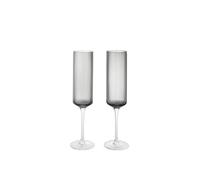 Ripple Bicchiere Champagne 15cl Set di 2 Grigio Fumé
