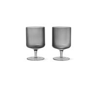 Ripple Bicchiere da Vino Set di 2 Affumicato