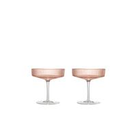 Ripple Champagne Saucer Set di 2 Blush