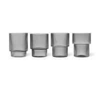 Ripple Glass Set di 4 Affumicato