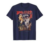 Ripple Junction x Evil Dead 2 Ash Williams Skull Kanji Maglietta, Uomo, Navy, XL