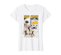 Ripple Junction x Fire Force Haumea And Charon Manga Scene Maglietta, Donna, Bianco, 3XL