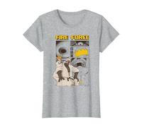 Ripple Junction x Fire Force Haumea And Charon Manga Scene Maglietta, Donna, Grigio Melange, 3XL