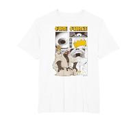 Ripple Junction x Fire Force Haumea And Charon Manga Scene Maglietta, Uomo Taglie Grandi, Bianco, 3X Tall