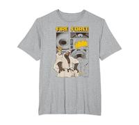 Ripple Junction x Fire Force Haumea And Charon Manga Scene Maglietta, Uomo Taglie Grandi, Grigio Melange, 6X Tall